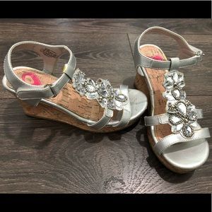 Girls Size 13 Flowers by Zoe Wedges